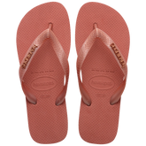 Women's Top Logo Metallic Flip Flops